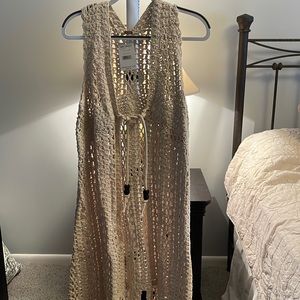 Free people crochet vest